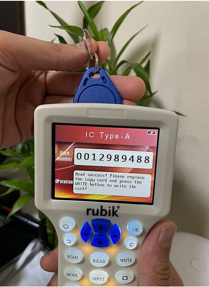 Rubik - RFID Tags 13.56 MHz M1 0-Sector Writable Key Chain UID IC Keyfobs Access Control Key Rings Compatible with Type A and Mifare Key Card Token (10 Pcs) - Image 1