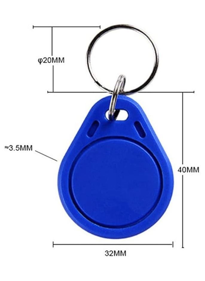 Rubik - RFID Tags 13.56 MHz M1 0-Sector Writable Key Chain UID IC Keyfobs Access Control Key Rings Compatible with Type A and Mifare Key Card Token (10 Pcs) - Image 1