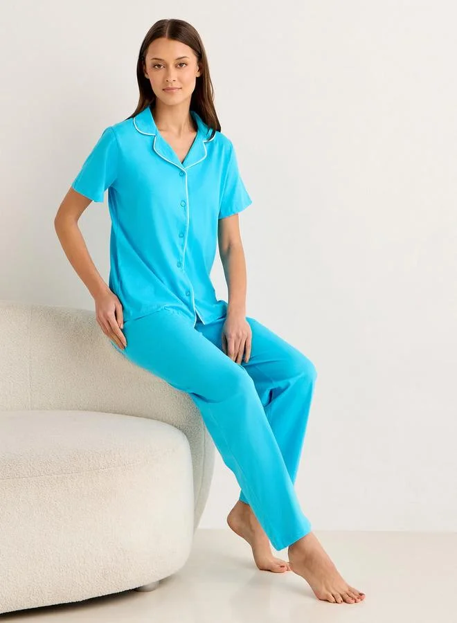 سبلاش فيڤ Pyjama Set Button-Down Shirt and Pants