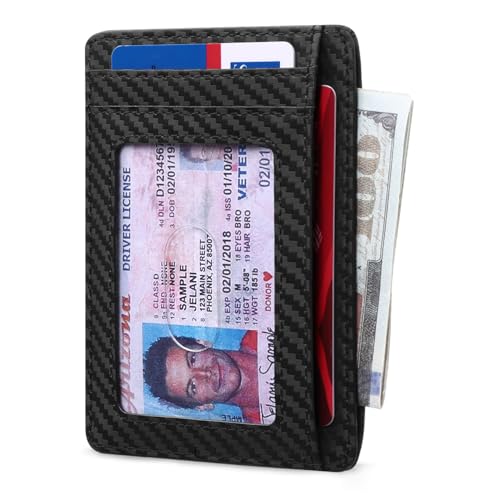 RUNBOX Slim ID Cases Minimalist Front Pocket RFID Blocking Leather Wallets for Men and Women Card Holder Wallets Gifts for men - Image 2