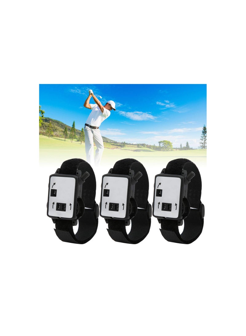 SOLARAE 3PCS Mini Manual Golf Stroke Counter Watch, Lightweight Wrist Shot Keeper, Manual Dial Indicator for Golf Coaches and Casino Use, Perfect for Tracking Scores and Improving Performance. - Image 1