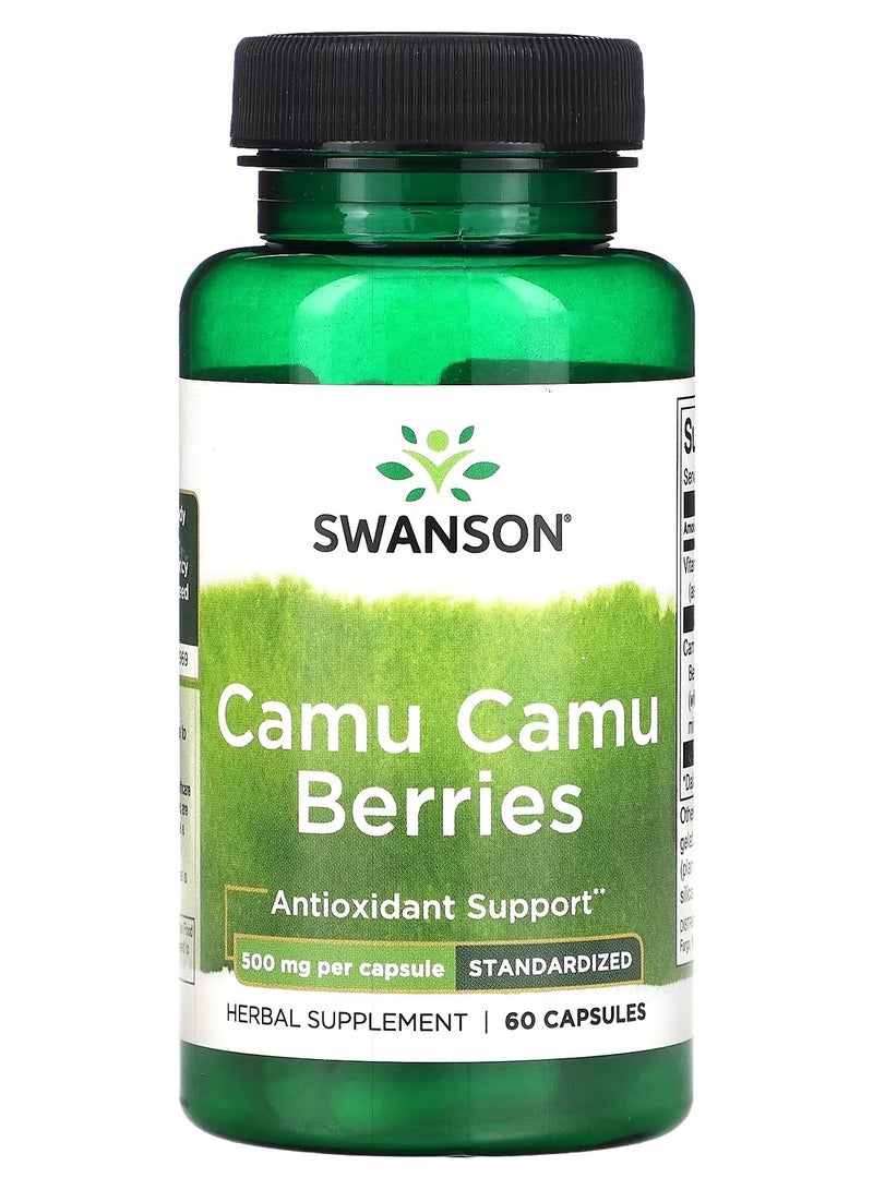 سوانسون، توت كامو كامو، 500 مجم، 60 كبسولة