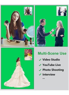 SYOSI Green Screen Background for Photography, Green Screen Sheet 3×1m with 4 Clamps, Fabric Curtain Backdrop for Video Recording, Photoshoot  - Image 3