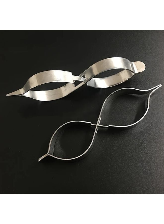 1pc 8 Shaped Jewelry Welding Tweezers With Cross Lock Stainless Steel Ring Making Tools - Image 3