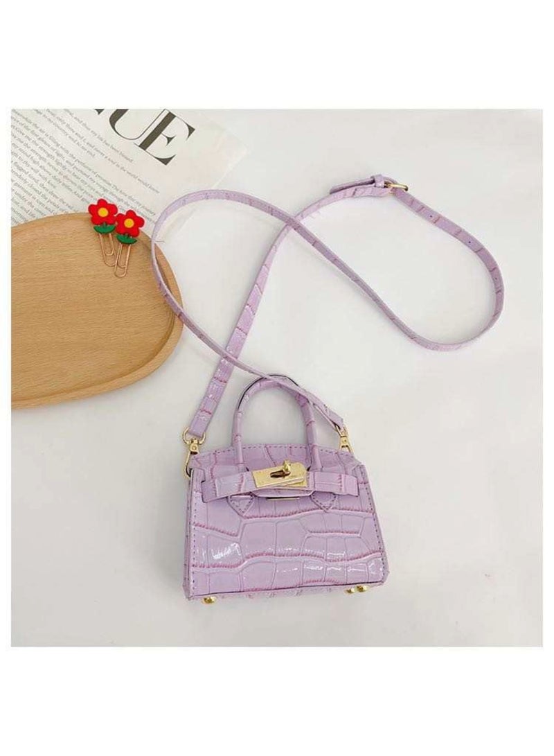 Lion Llama Croc Effect Crossbody Bag for Girls | Trendy Croc-Effect Crossbody Bag for Girls | Stylish Shoulder Purse, Mini Handbag - Image 1