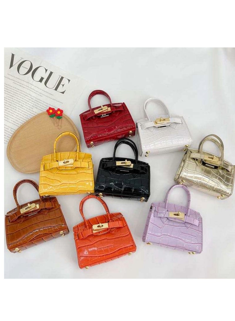 Lion Llama Croc Effect Crossbody Bag for Girls | Trendy Croc-Effect Crossbody Bag for Girls | Stylish Shoulder Purse, Mini Handbag - Image 2