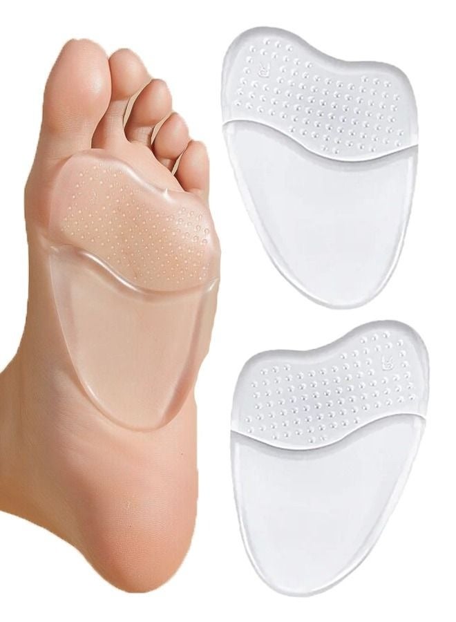 Pair of Gel Insoles Designed for High Heels Stick on Pads for Women to Relieve Foot Pain Absorb Shock Prevent Slippage and One Size Fits All - Image 1