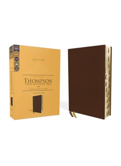 KJV, Thompson Chain-Reference Bible, Genuine Leather, Calfskin, Brown, Art Gilded Edges, Red Letter, Thumb Indexed, Comfort Print  - Image 1