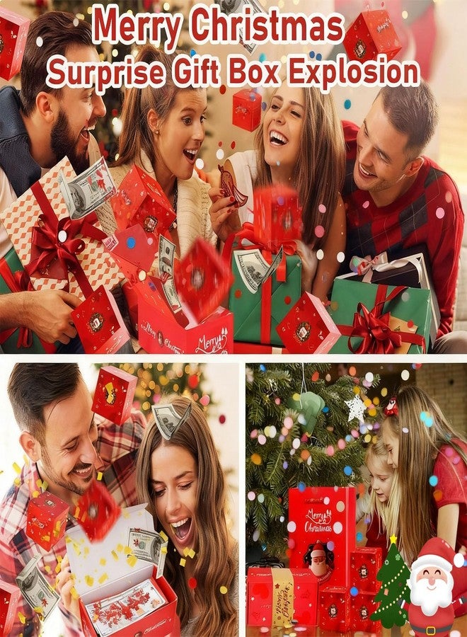 BOVVSKY 16PCS Surprise Gift Box Explosion for Money, Merry Christmas Surprise Gift Box Explosion for Money, Christmas Cash Luxury Folding Pop-Up SurpriseBox (Red) - Image 4