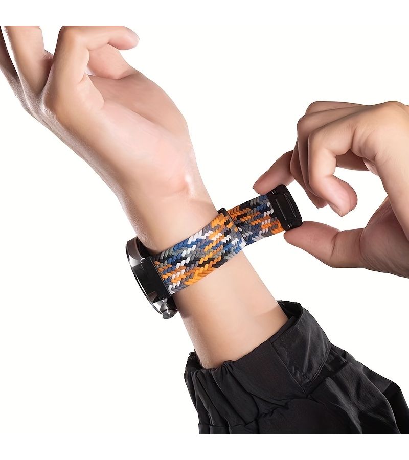 Multicolor Nylon Woven Watch Bands Set of 3 for 38 40 41 42mm Models - Image 4