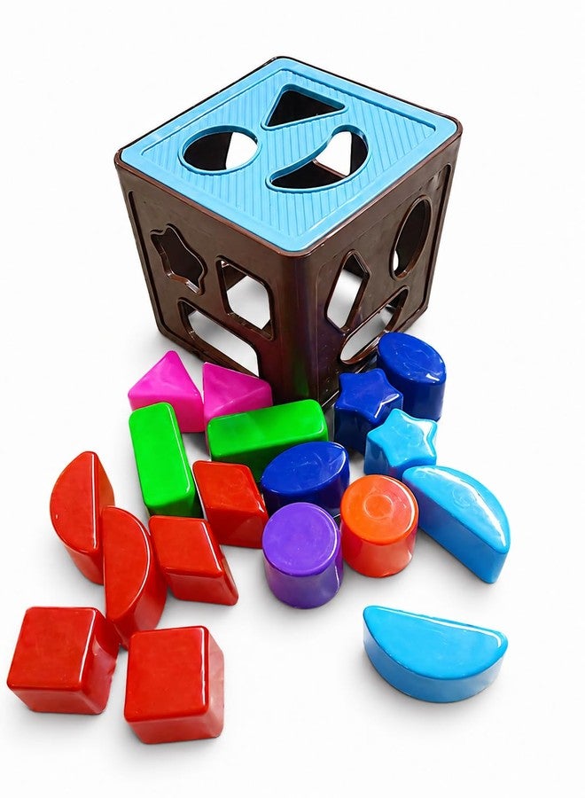 Dorytoys Dorytoy Kids Shape Sorting Cube Toy with Colorful Blocks Educational Learning Puzzle for Toddlers 3+ Years, Shape Color Recognition, Motor Skills Development - Image 1