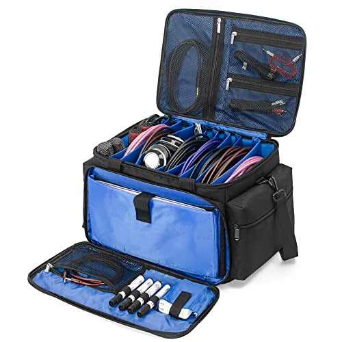 AKOZLIN Cable File Bag with Detachable Dividers DJ Gig Bag Cord Organizer Case for Laptop,DJ Gear,Music Equipment Accessories - Image 1