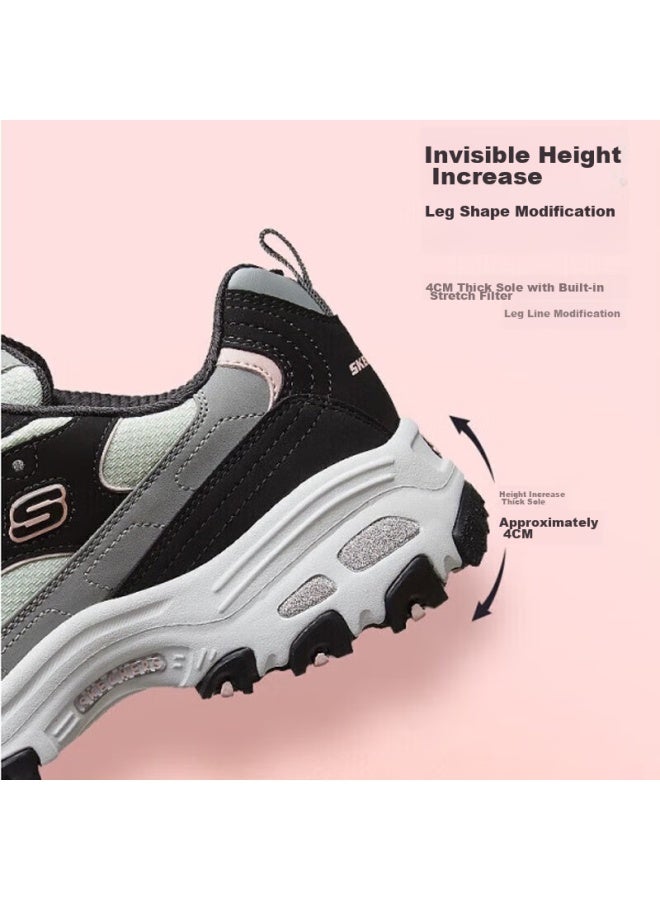 Skechers Colorful Bear Dad Shoes For Women, Platform Casual Sneakers With Thick Soles, Breathable Versatile Sports Shoes Bkgy Black And Gray Size 36 - Image 3
