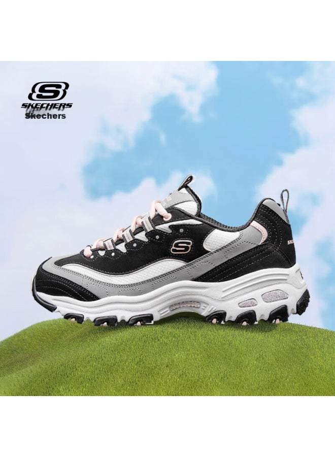 Skechers Colorful Bear Dad Shoes For Women, Platform Casual Sneakers With Thick Soles, Breathable Versatile Sports Shoes Bkgy Black And Gray Size 36 - Image 1
