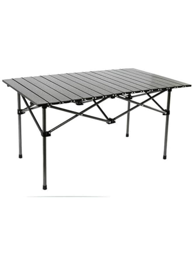 HOOKOR Camping Table, Carbon Steel Folding Beach Table with Carry Bag Outdoor Folding Portable Camping Table for Beach, Picnics, Cooking,37.4*22.4*19.6,Gray  - Image 1