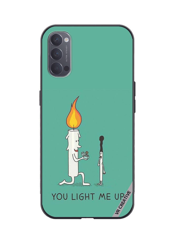 VR CREATIVE Protective Case Cover For Oppo Reno4 Pro 5G You Light Me Up Design Multicolour - Image 1