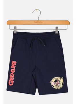 Kids Boys Brand Logo Basic Shorts, Blue