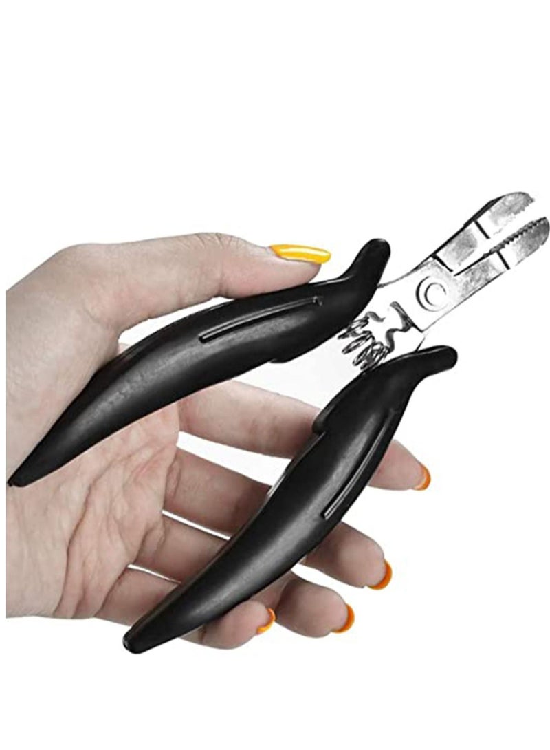 SYOSI Mini Pliers, for Hair Extensions, Apply and Remove, Flat Shape Plier, For Use With Micro Rings Pre-Bonded Hair Extensions, Hair Extensions Pliers  - Image 4
