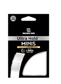 Walker Tape Ultra Hold Mini Tabs - Durable Double Sided Hair Wig Tape - Long Lasting Water & Heat Resistant - 72 Tabs per Pack 