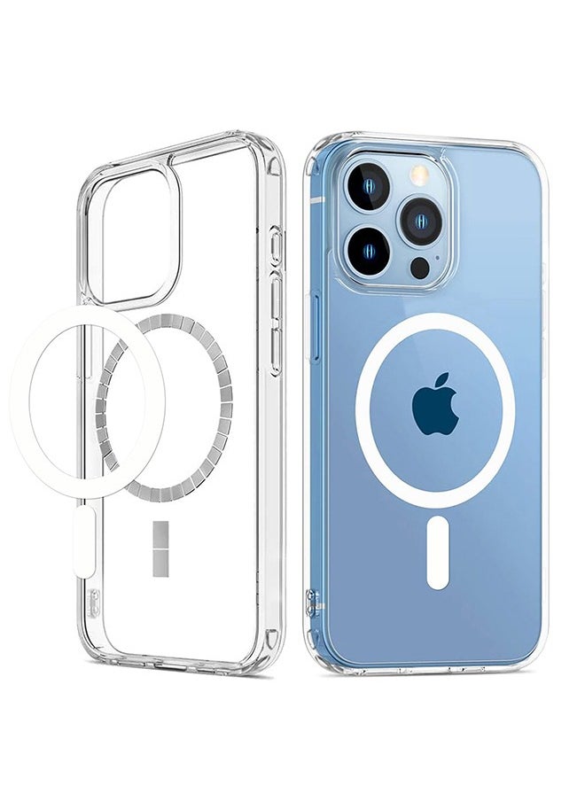 X-level Magnetic Case for iPhone 15 Pro Max Compatible with MagSafe Wireless Charging, Shockproof Phone Bumper Cover Oil-Proof Non-Yellowing Anti-Scratch Clear Back  - Image 1
