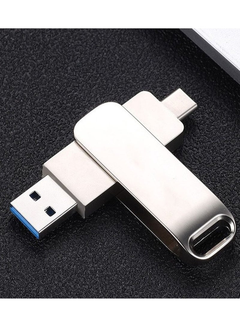 محرك فلاش USB للهاتف المحمول من النوع c 128 جيجا واجهة مزدوجة محرك فلاش USB للكمبيوتر صور توسيع بطاقة الذاكرة ثنائية الغرض تخزين الروبوت - Image 1
