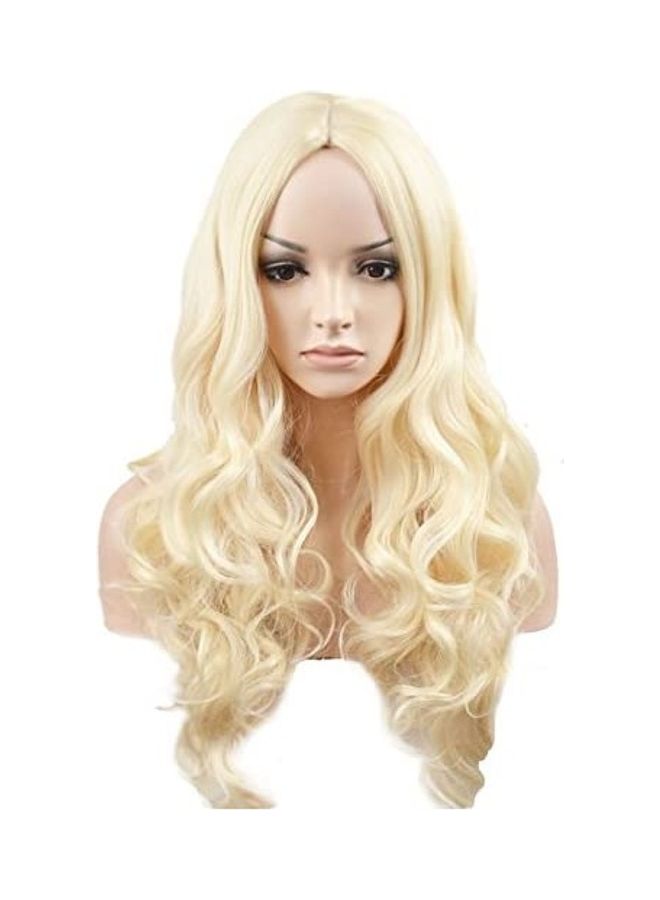 BERON Long Wavy Curly Wig Light Blonde 9inch