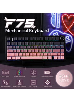 AULA F75 Reaper Switch Hot Swap Mechanical Gaming Keyboard RGB Tri-mode Bluetooth/2.4GHz/USB-C Mechanical Keyboard for PC Laptop  - Image 2