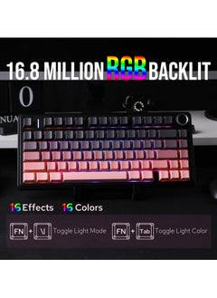 AULA F75 Reaper Switch Hot Swap Mechanical Gaming Keyboard RGB Tri-mode Bluetooth/2.4GHz/USB-C Mechanical Keyboard for PC Laptop  - Image 5
