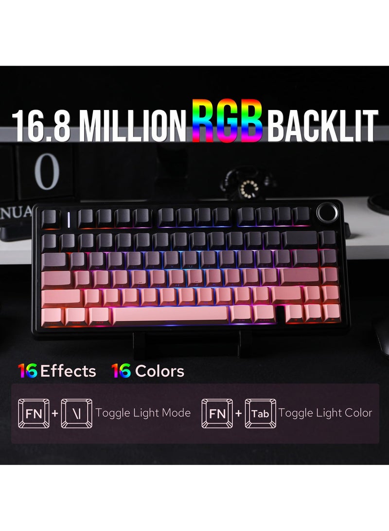 AULA F75 Reaper Switch Hot Swap Mechanical Gaming Keyboard RGB Tri-mode Bluetooth/2.4GHz/USB-C Mechanical Keyboard for PC Laptop  - Image 5