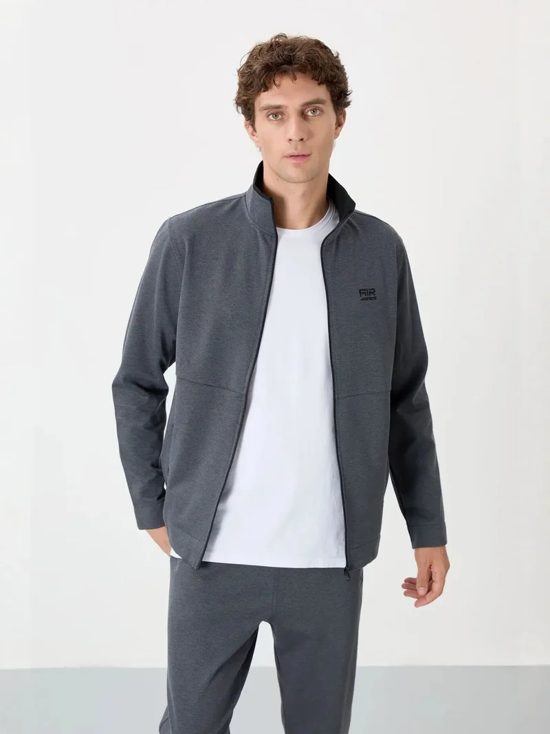تومي لايف TOMMY Men's Zip-collar Sweatshirt And Pants Set