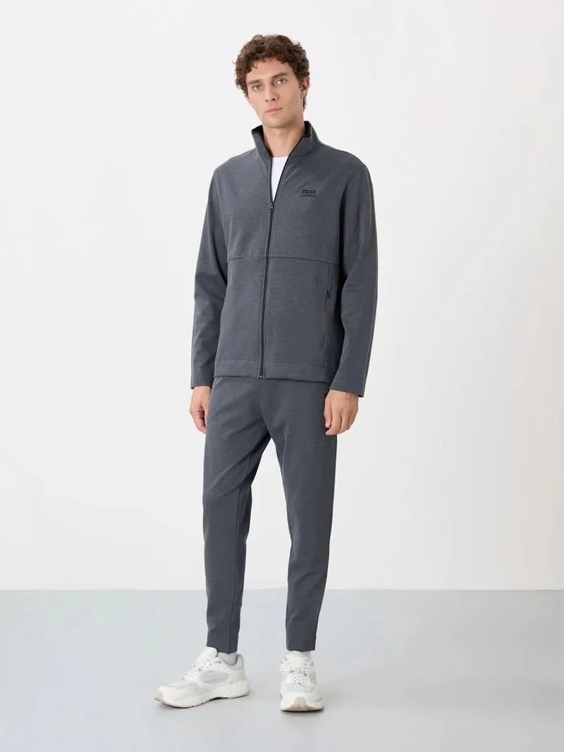 تومي لايف TOMMY Men's Zip-collar Sweatshirt And Pants Set