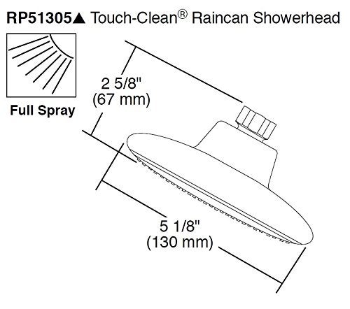 Delta Delta Single-Spray Touch Clean Shower Head, Chrome (RP51305) - Image 5