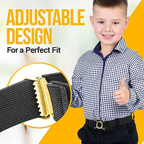 HOLD'EM HOLD’EM Kids Belts for Boys Brass Twisted Buckle Belt -Black - Image 4