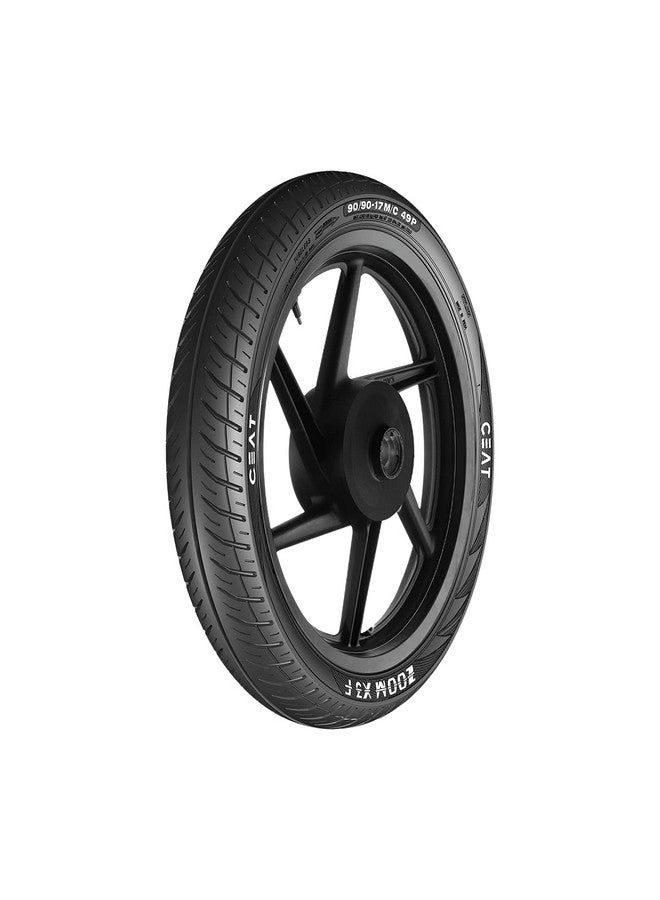 Ceat Zoom X3 90/90-17 49P Tubeless Bike Tyre, Black - Image 4