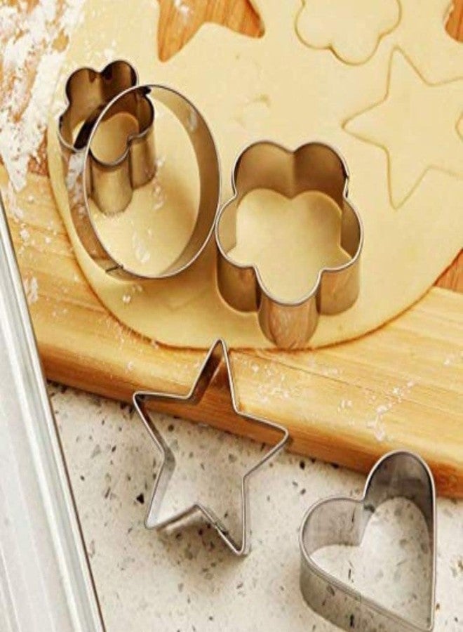 Akshify Cookie Cutter StaAinless SteEel CoOokie CutteEr with 4Shape, 12 Pieces CooOkie CuUtter StainlesSs SteeLl CoOokie CuTtter with Shape 12 Pcs 4 Different Shapes STtainless StEeel Biscuit - Image 4