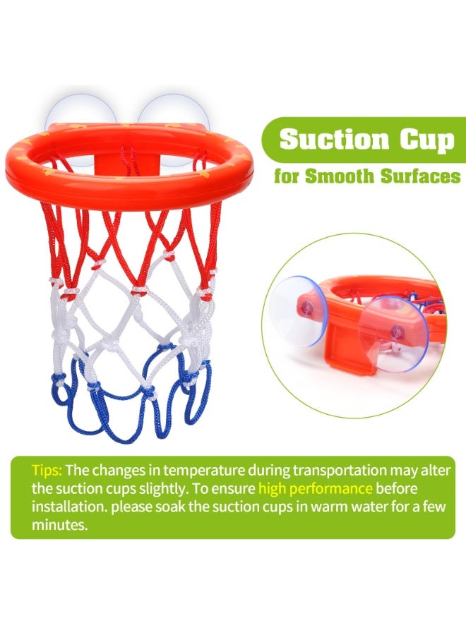Halamodo Bathtub Basketball Hoop With 3 Basketballs, Suction Cup Basketball Hoop Set, Bathroom Basketball, Baby Kids Bath Toys, Bath Toys, Shower Toys,  Bathroom Water Play Parent-Child Interactive Set, Perfect Gift For Boys And Girls - Image 2