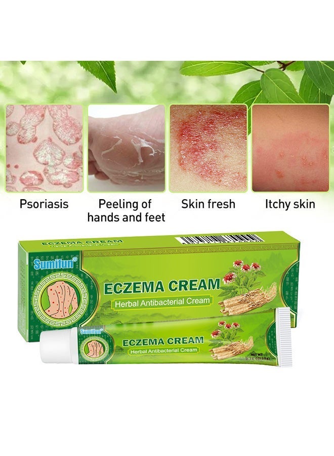 Sumifun Natural Chinese Herbal Eczema Psoriasis Creams Dermatitis and Eczema Pruritus Psoriasis Ointment，Psoriasis Creams - Psoriasis Treatment, Antibacterial Cream,for Body Itching - Image 2