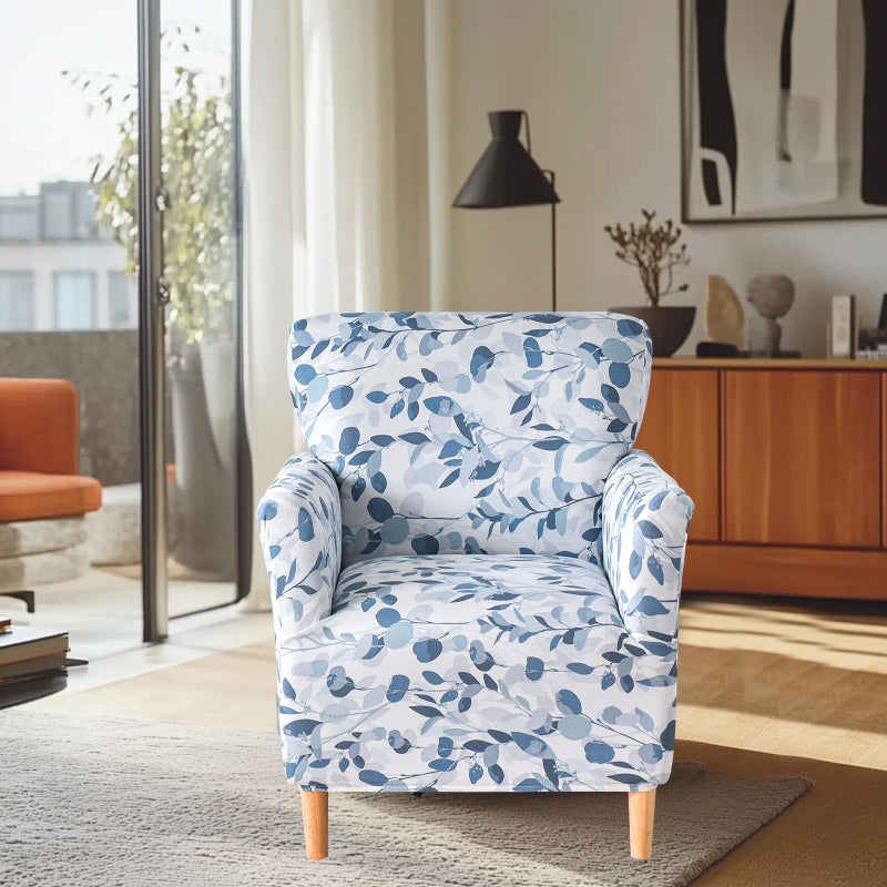 FUANGUI Banquet Armchair Slipcover Printed Chair Covers with Arms Stretch Club Chair Slipcover Soft Armchair Sofa Covers Anti-Slip Furniture Protector for Dogs Pets Home Living Room Decor, 18 - Image 2