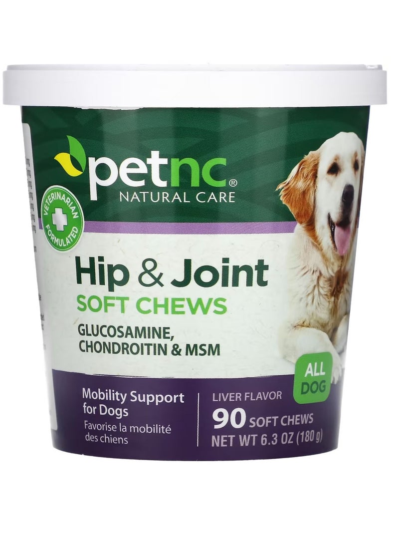 petnc NATURAL CARE - Petink Natural Care, Pet Natural Care, Hips & Joints, Liver Flavor, All Dogs, 90 Soft Chews - Image 1