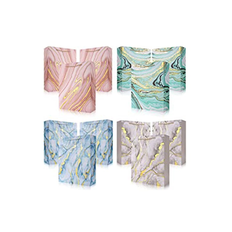 Zikra Gift Bags Bulk, Bulk Party Favor Bags with Handle,  Colored Gift Wrap Bags for Baby Shower, Birthday, Wedding, Mother' Day, Party Favors (12Pack Medium Size Marble Pattern12.6Inch) - Image 1