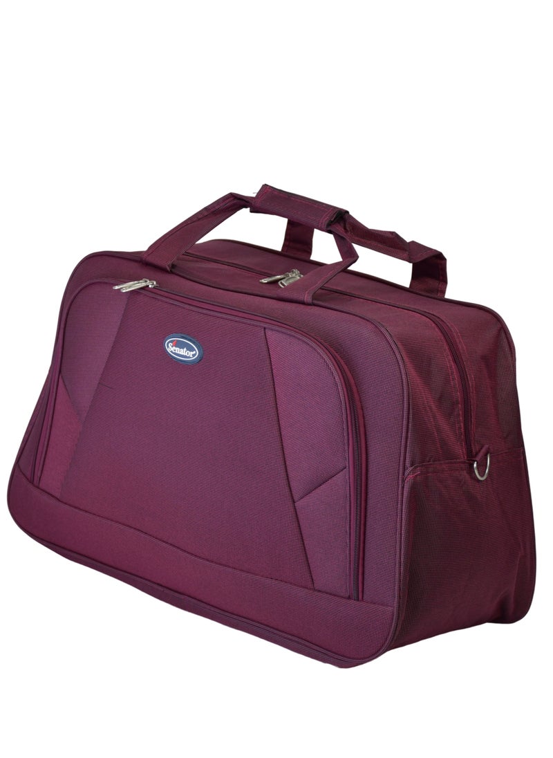 SENATOR Travel Duffle Bag for Unisex Lightweight Nylon Bag Multi Pocket Water & Scratch Resistant Adjustable Shoulder Strap Weekend Bag Convenient Carry On Luggage for Camping Training 48L Maroon EA220  - Image 3