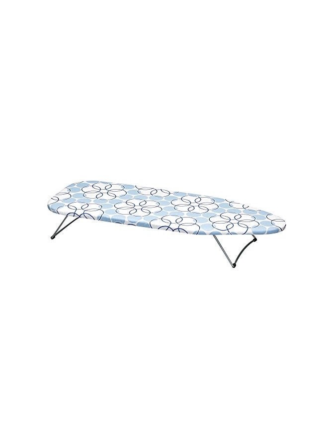 Household Essentials Household Essentials 122101 Small Tabletop Ironing Board with Folding Legs - Magic Rings Cover and Pad,Blue Rings  - Image 1