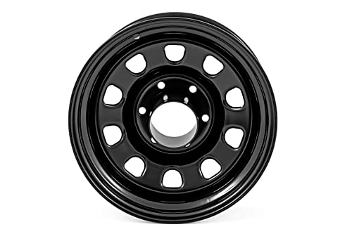 Rough Country Black Steel 16x8 | 6x5.5 | -12mm-RC51-6883 Wheel with Painted and Center Cap is Not Included (16 x 8. inches /6 x 5 inches, -12 mm Offset) - Image 2