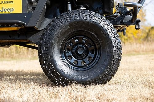 Rough Country Black Steel 16x8 | 6x5.5 | -12mm-RC51-6883 Wheel with Painted and Center Cap is Not Included (16 x 8. inches /6 x 5 inches, -12 mm Offset) - Image 4