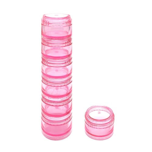 HaiSea Weekly Travel Pill Planner-Monthly Pill Organizer, Daily Month Pill Box-Separate AM/PM Compartments Colors Vary (Pink) - Image 1