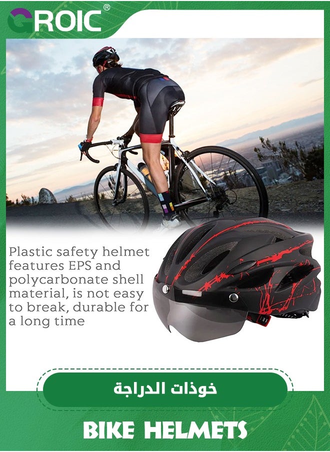 GROIC Bike Helmet with Detachable Magnetic Goggles Removable Sun Visor, Mountain & Road Bicycle Helmets for Adult Cycling Helmets, Sports Lightweight Bicycle Helmet Road Recreational Cycling Helmet  - Image 5