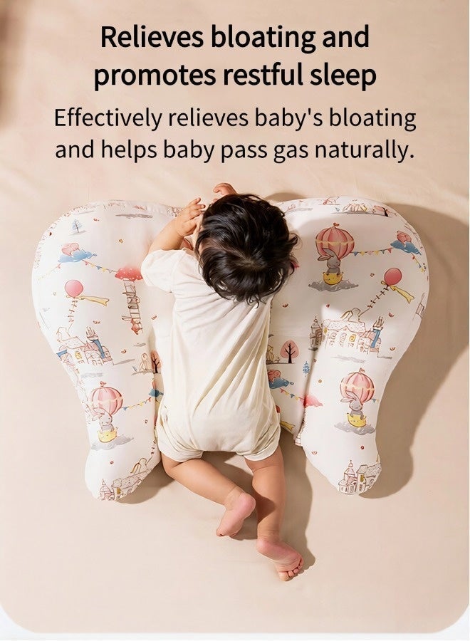 Vixplorn Baby head-lifting/lying pillow, nursing pillow, multi-functional plus-size nursing pillow, infant bedding, removable cotton pillowcase, comfortable and lightweight, providing more support for mothers and babies. - Image 5