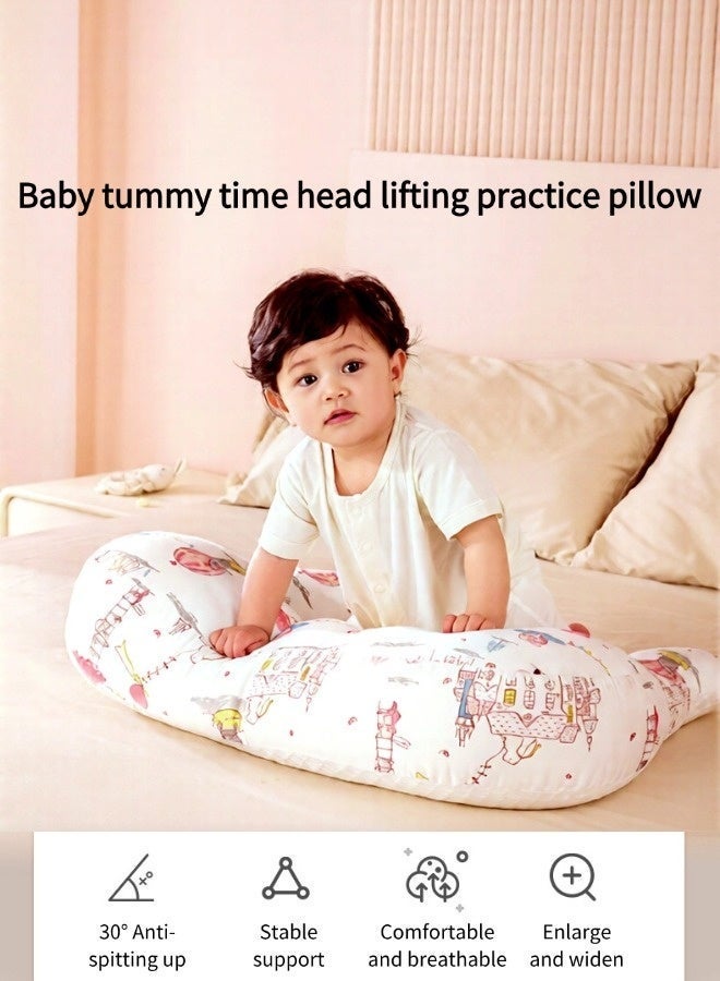 Vixplorn Baby head-lifting/lying pillow, nursing pillow, multi-functional plus-size nursing pillow, infant bedding, removable cotton pillowcase, comfortable and lightweight, providing more support for mothers and babies. - Image 3