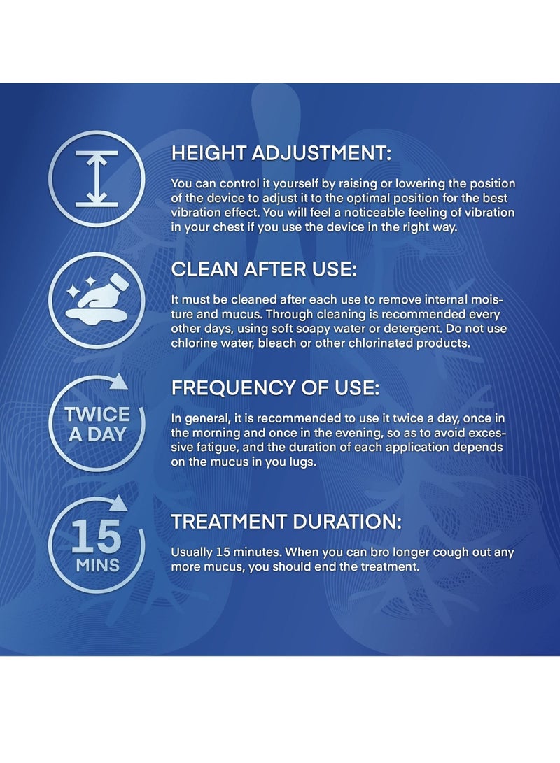 NIBEMINENT Natural Lung Expansion, Mucus Removal Device, Handheld Breathing Trainers- OPEP Therapy, Helps Open Airways, Remove Effectively. Stronger Healthier Lungs and Airway - Image 5