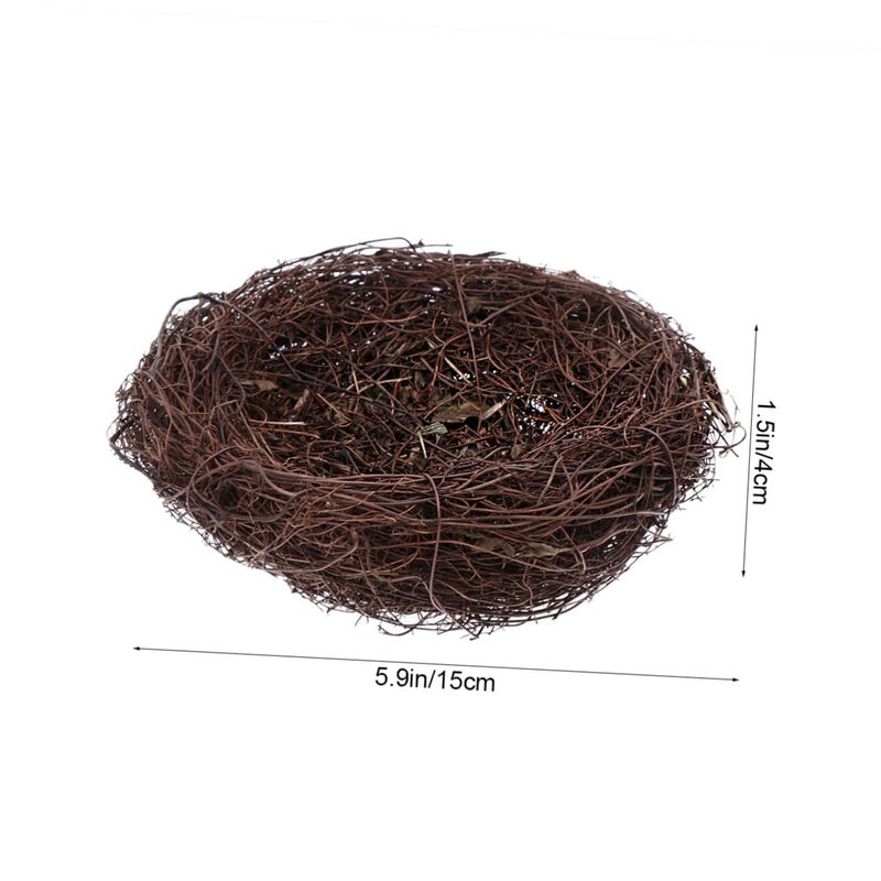 Natural Rattan Knitted Sleeping Bed For Parrot Cockatiel Birds 10x10x3cm - Image 3